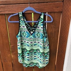 Multi colored Aztec tank top